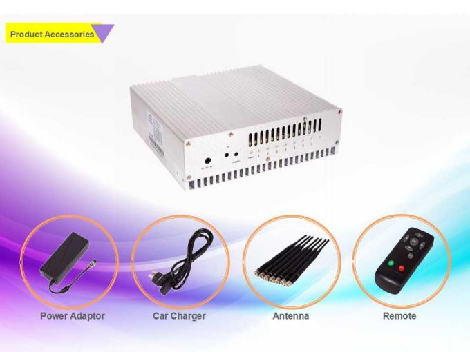 7 brouilleur de signal des bandes 16W Wifi CDMA/DCS/PCS 110V - alimentation de l'énergie 240VAC