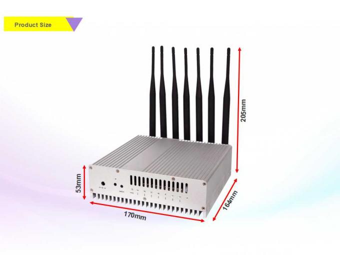 antennes à télécommande de réseau de 16W Wifi GPS du dispositif mobile 7PCS Omni de brouilleur