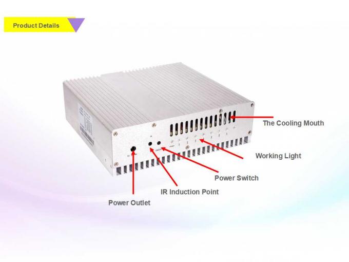 7 couleur argentée à télécommande de VHF/fréquence ultra-haute/GSM de brouilleur de signal des marques 16W GPS