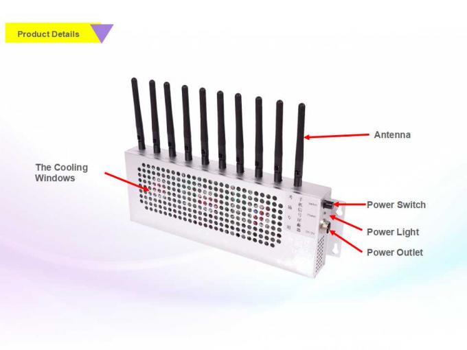 Brouilleur de signal de téléphone portable de pièce d'examen, fréquence adaptée aux besoins du client de périphérique en mode bloc de généralistes